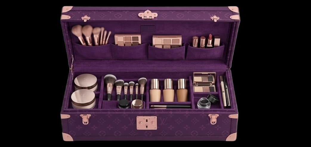 Open luxury makeup kit by Elani, Dubai makeup artist, stocked with professional high-end beauty brands