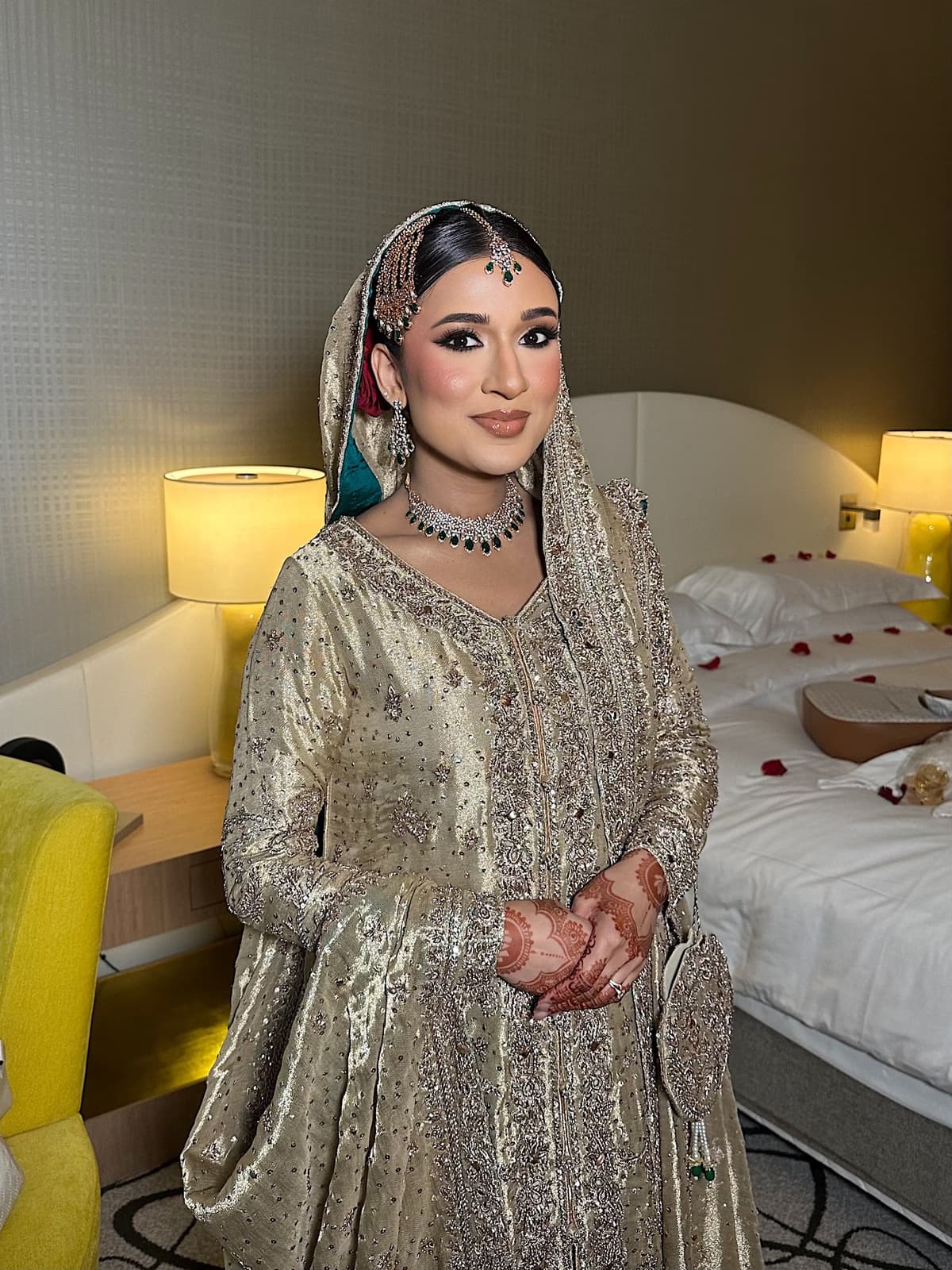 Pakistani bridal makeup by Elani Artistry, bold eyes, deep lips and South Asian bridal artistry